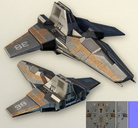 Spaceship Unity FBX 3dsmax