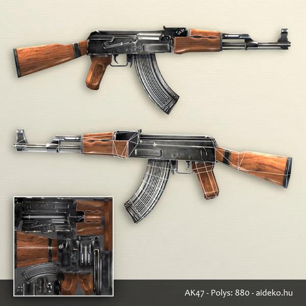 Low-Poly Weapons AK47 Unity FBX